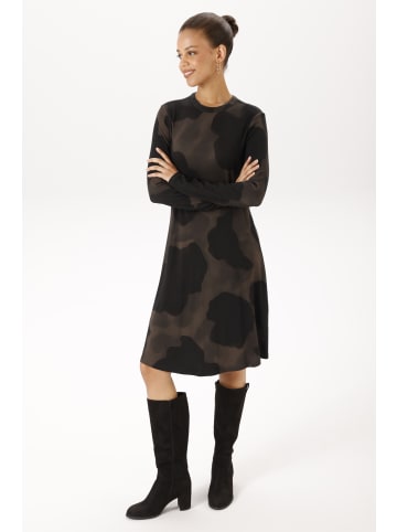 Aniston CASUAL Jerseykleid in braun-schwarz-hellbraun