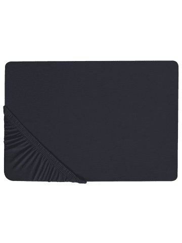 Beliani Bettlaken JANBU in Schwarz - (W) 200 x (H) 30 x (L) 200 cm