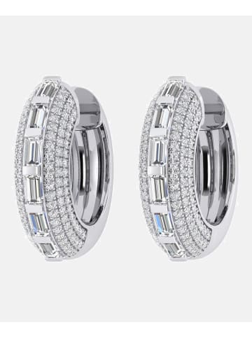 Ethische Diamanten Ohrringe aus 375 Weißgold mit Lab Grown Diamant