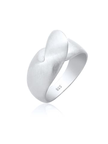 Elli Ring 925 Sterling Silber Geo, Wellen in Silber