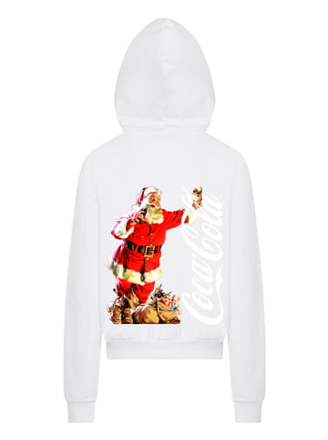 F4NT4STIC Ultra Heavy Hoodie Coca Cola Leaning Santa in weiß