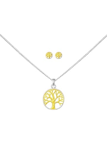 Alexander York Schmuckset TREE OF LIFE Gold in 925 Sterling Silber, 4-tlg. in silver