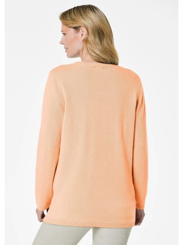 GOLDNER Eleganter Herbstcardigan mit Rundhals in pfirsich