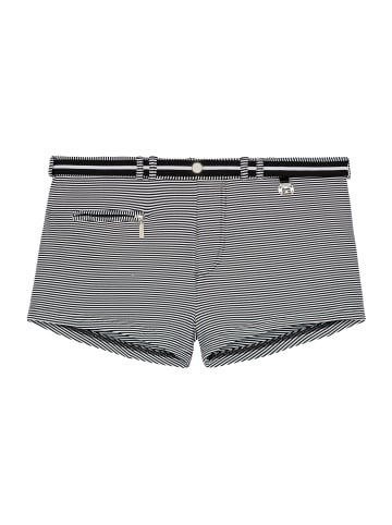 HOM Swim Shorts Eddy in black/white stripes