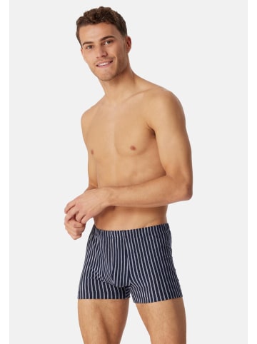 Schiesser Retro Short / Pant 95/5 Essentials Organic Cotton in Schwarz / blau