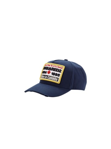 Dsquared2 Born in Canada Patch Baseball Cap Navy Blau aus Baumwolle
