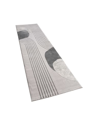 KADIMA DESIGN Teppich Kurzflor Abstrakt Wohnzimmer in Grau
