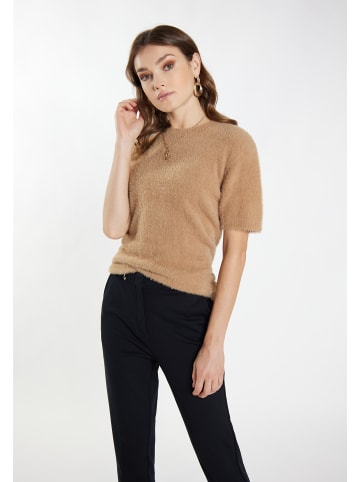 faina Damen Strick Pullover in Kamel