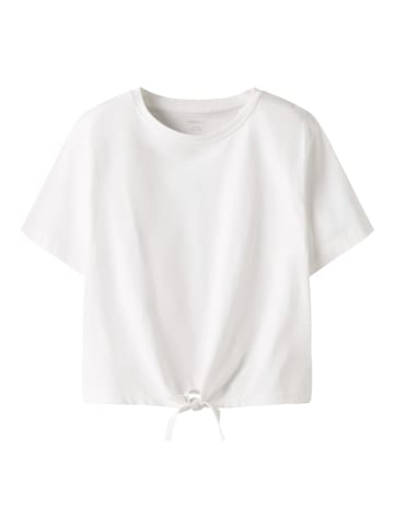 name it Baumwoll-T-Shirt mit Knotensaum Nkfvaya in bright white