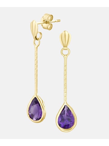 Vanlere Ohrhänger aus 375 Gelbgold mit Amethyst