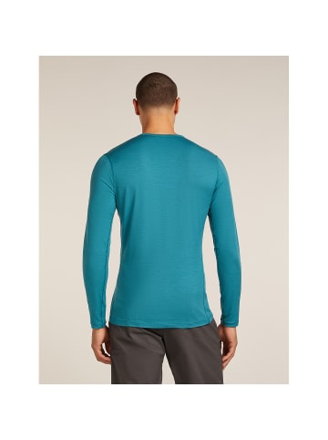 icebreaker Unterhemd Merino 200 Oasis LS Crewe Eleva in Türkis241