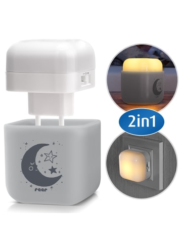Reer 2in1 SleepLight hellgrau in Grau ab 0 Monate
