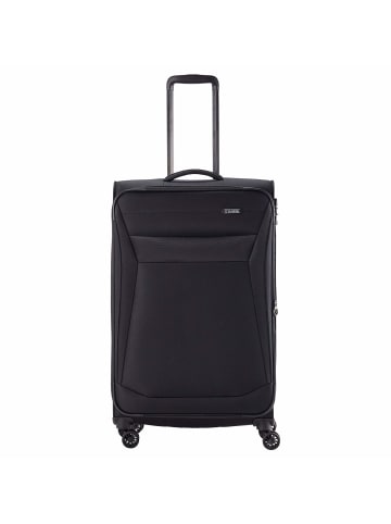 travelite Chios - 4-Rollen-Trolley L 78 cm erw. (schwarz) in schwarz