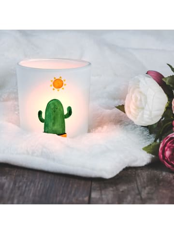 Mr. & Mrs. Panda Windlicht Glas Kaktus Sonne ohne Spruch in Transparent