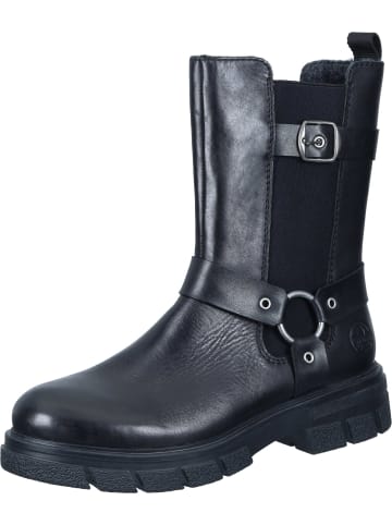 rieker Freizeit Stiefeletten in schwarz/schwarz