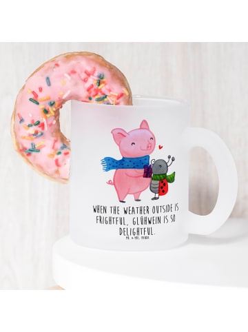 Mr. & Mrs. Panda Glas Glühschwein Smörle mit Spruch in Transparent