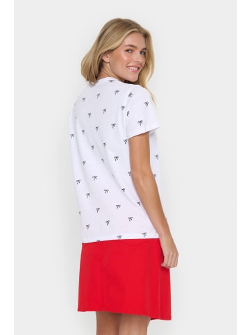 SAINT TROPEZ T-shirt JoshaSZ Gerade Passform in Black Beauty Bow Print