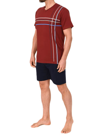 NORMANN Shorty Schlafanzug kurzarm Pyjama - 84251 in rot