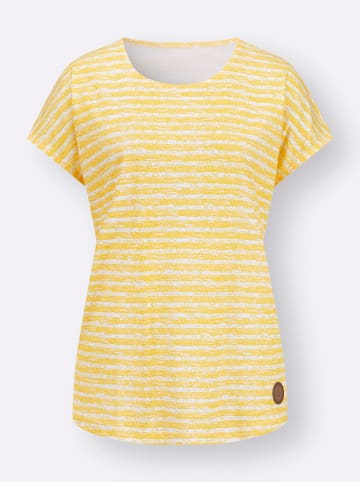 WITT WEIDEN Shirt in sonnengelb-ecru-geringelt