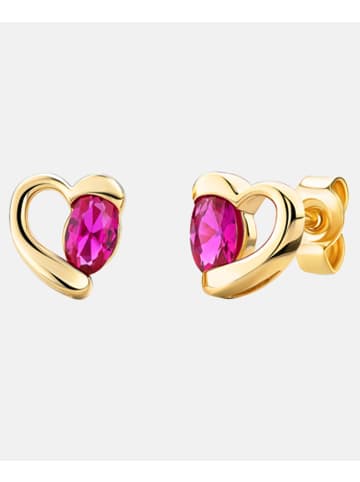 Diamant L'éternel Ohrringe aus 585 Gelbgold mit Rubin