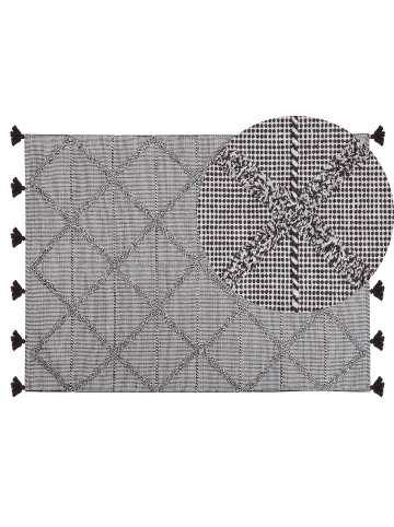 Beliani Kurzflor TUZLA in Braun - (W) 140 x (H) 3 x (L) 200 cm