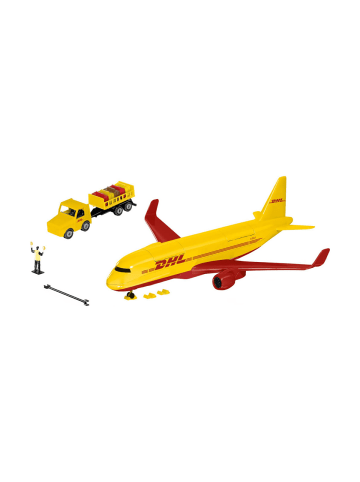 SIKU  Spielzeugfahrzeug DHL Frachtflugzeug mit Zubehör, ab 3 Jahre