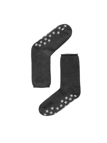 Hudson Socken Homepads antirutsch in Grau-mel.