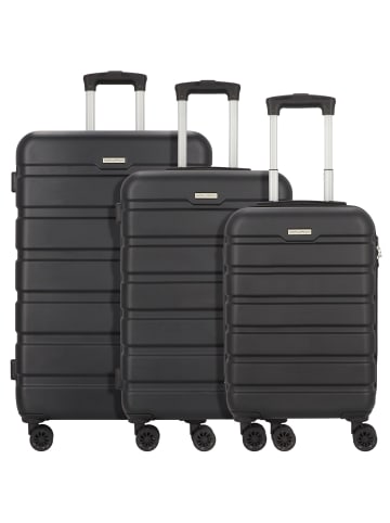 Worldpack Phoenix 4 Rollen Kofferset 3-teilig schwarz