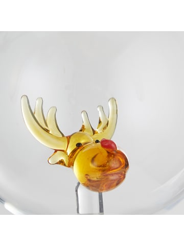 Butlers Glaskugel HANG ON Rentier in Transparent