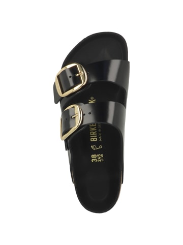 Birkenstock Sandale Arizona Big Buckle Naturleder Lack normal in schwarz