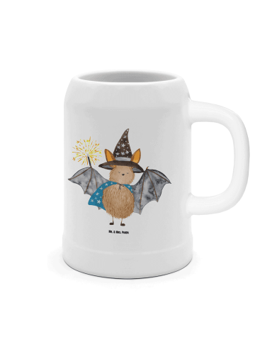 Mr. & Mrs. Panda Steingutkrug Fledermaus Zauberer ohne Spruch in Weiß