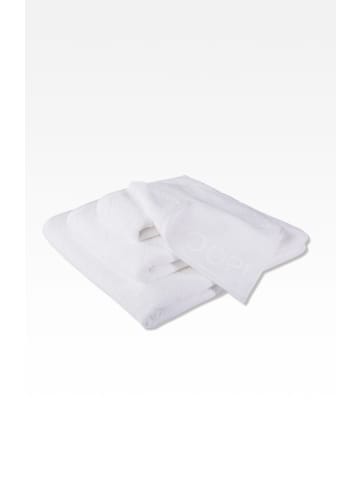 JOOP! JOOP! UNI CORNFLOWER Waschhandschuh 3er-Set 16x22 cm, Weiß