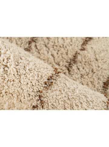 Kayoom Kurzflor Teppich Mylen 425 in creme - braun - rechteckig