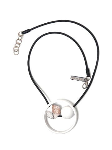 collezione alessandro Lange Kette " Fiona " in schwarz-weiß