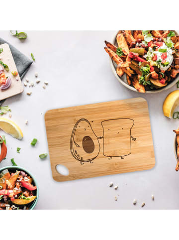 Mr. & Mrs. Panda Holzbrett Avocado Toast ohne Spruch in Braun