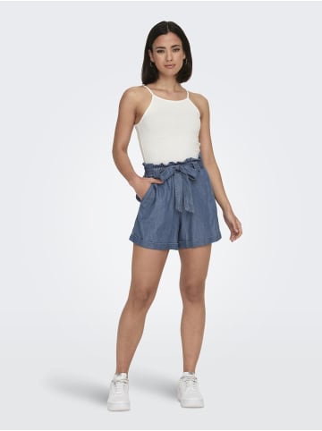 ONLY Shorts Bermudas Jeans-Shorts Seitentaschen Gürtel in Blau-3
