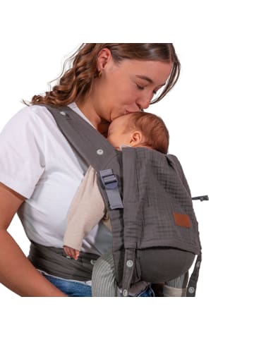 Schmusewolke Aurora Silvergrey - Babytrage aus Musselin