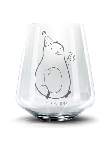 Mr. & Mrs. Panda Blümchentail Glas Avocado Feier ohne Spruch in Transparent