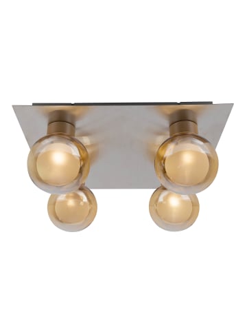 näve Deckenleuchte "DONIKA" in stahl-blank - (L)40 cm x (B)40 cm x (H)16.6 cm