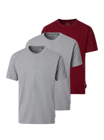 Casa moda T-Shirt Basic in Grau / rot