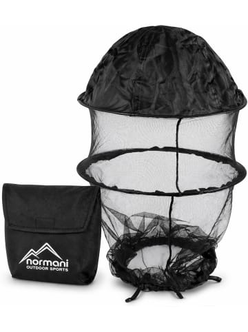 Normani Outdoor Sports Moskitokopfnetz mit Metallring Mozzie in Schwarz