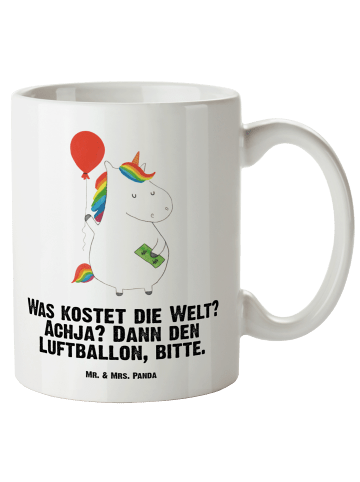 Mr. & Mrs. Panda Pott Einhorn Luftballon mit Spruch in Weiß