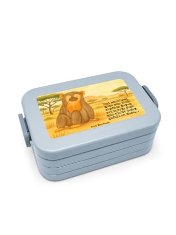 Mr. & Mrs. Panda Essensbox Affe Design mit Spruch in Blau Pastell