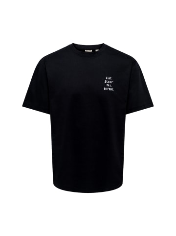 Only&Sons T-Shirt 'Fred Life' in schwarz