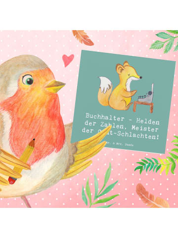 Mr. & Mrs. Panda Klappkarte Buchhalter Helden mit Spruch in Meeresbrise