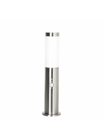 Licht-Erlebnisse Wegeleuchte (B)7.5 x (L)7.5 x (H)56 cm in Silber Weiß