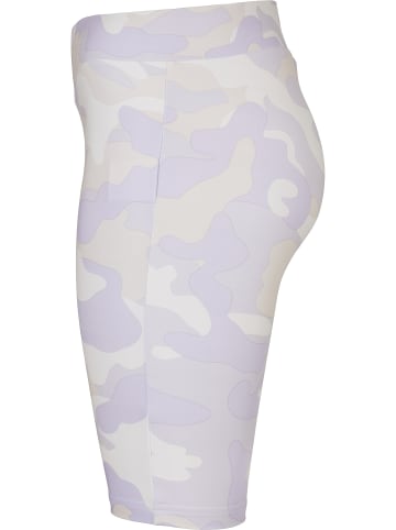 Urban Classics Urban Classics Damen Ladies High Waist Camo Tech Cycle Shorts in lilaccamo