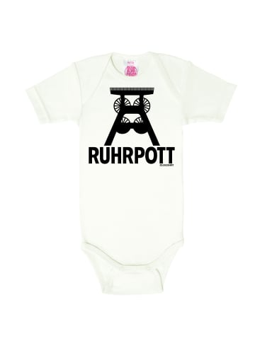 Logoshirt Baby-Body RUHRPOTT - Print in altweiss