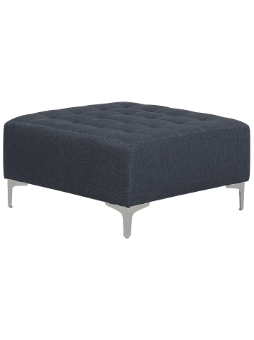Beliani Ottomane ABERDEEN in Grau/Silber - (W) 80 x (H) 36 x (L) 80 cm