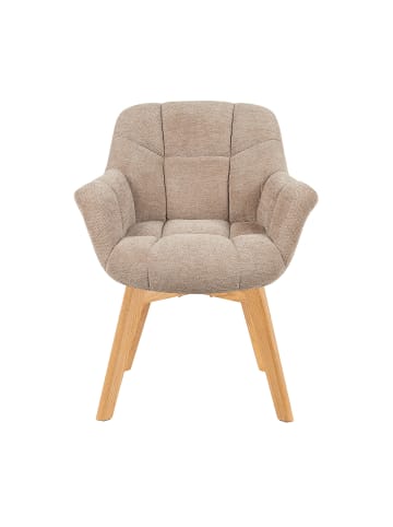 DUBI Möbel 2er-Set: Drehstuhl Mika-Ava in Beige - (B)65 x (H)81 x  (T)66 cm